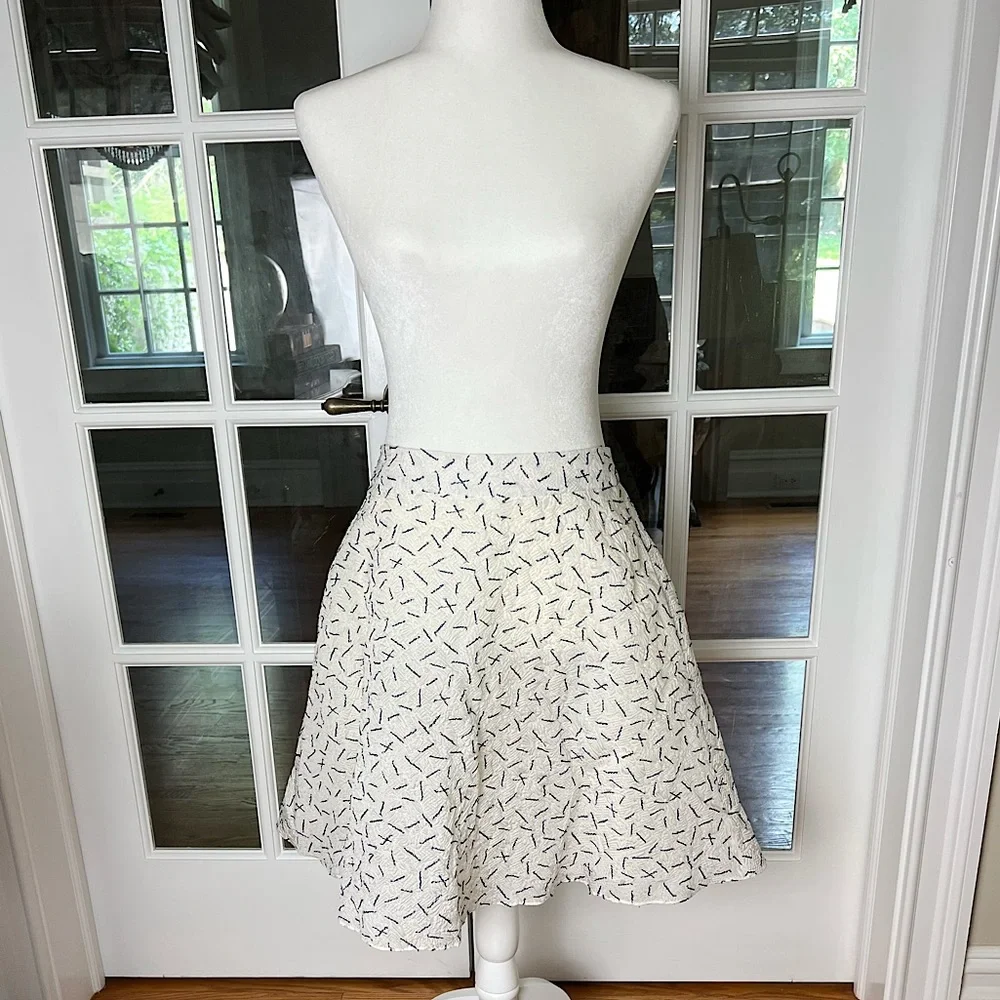 J.W. Anderson Crinkled Silk A-Line Skirt - Picture 1 of 7